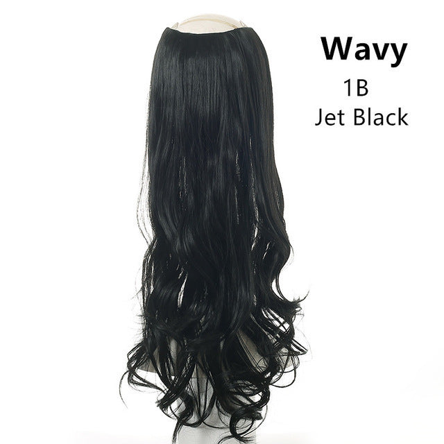 Wavy U-Part Wig with Clip-In Design – Long & Natural