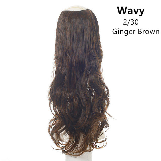 Wavy U-Part Wig with Clip-In Design – Long & Natural