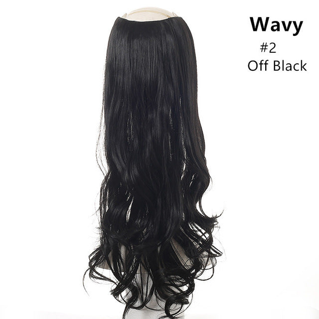 Wavy U-Part Wig with Clip-In Design – Long & Natural