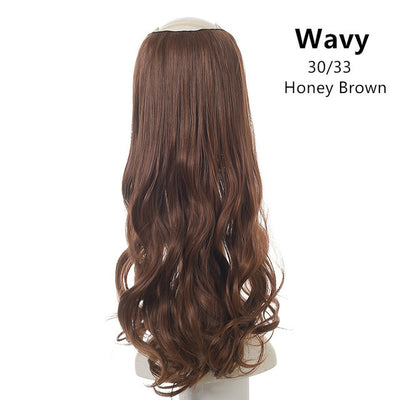 Wavy U-Part Wig with Clip-In Design – Long & Natural