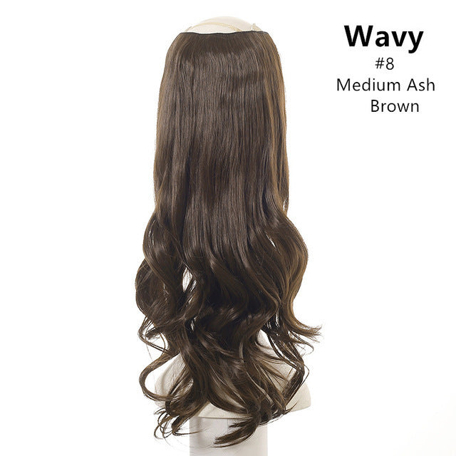 Wavy U-Part Wig with Clip-In Design – Long & Natural