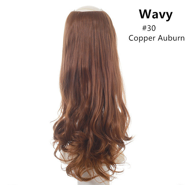 Wavy U-Part Wig with Clip-In Design – Long & Natural