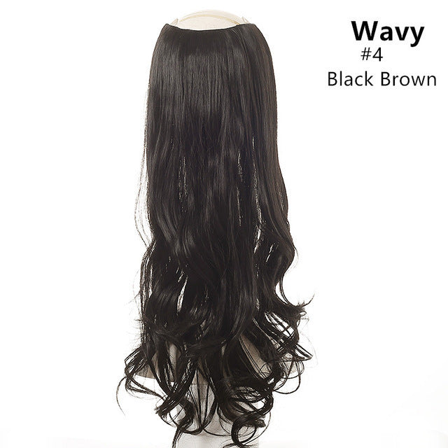 Wavy U-Part Wig with Clip-In Design – Long & Natural