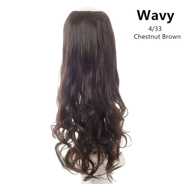 Wavy U-Part Wig with Clip-In Design – Long & Natural