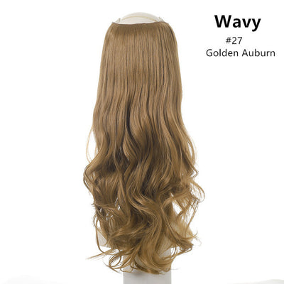 Wavy U-Part Wig with Clip-In Design – Long & Natural