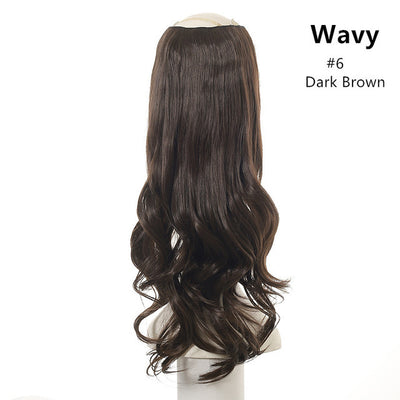 Wavy U-Part Wig with Clip-In Design – Long & Natural