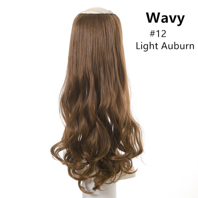 Wavy U-Part Wig with Clip-In Design – Long & Natural