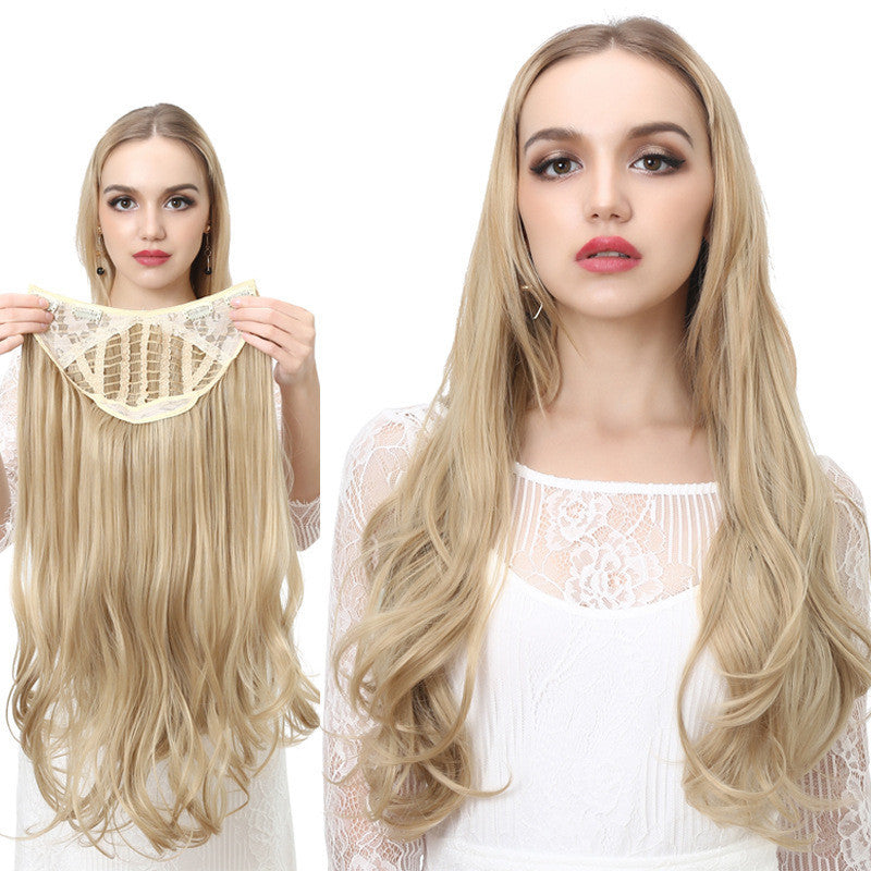 Wavy U-Part Wig with Clip-In Design – Long & Natural