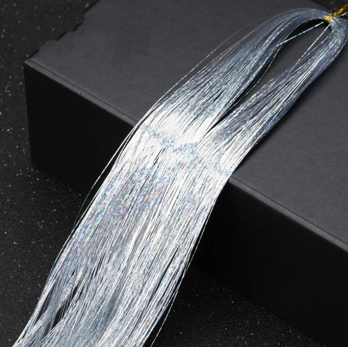 Sparkly Hair Tinsel Extensions – 100 Strands