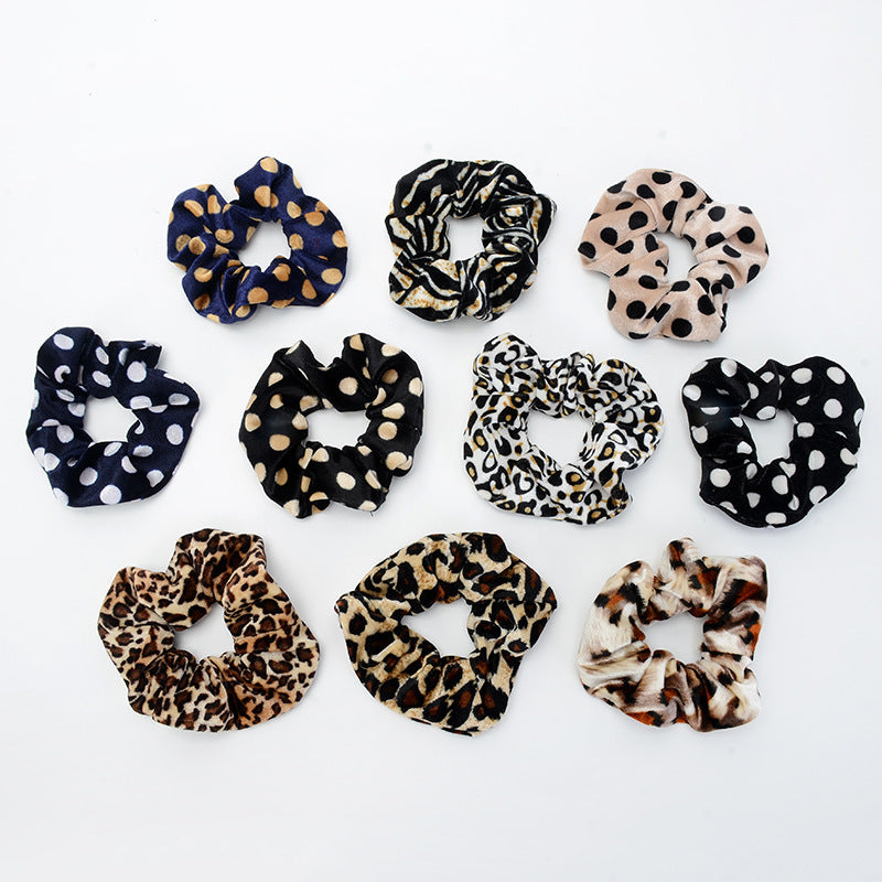Vintage Leopard Hair Scrunchie
