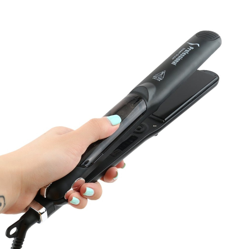 Professional Steam Flat Iron with Tourmaline Ceramic Plates