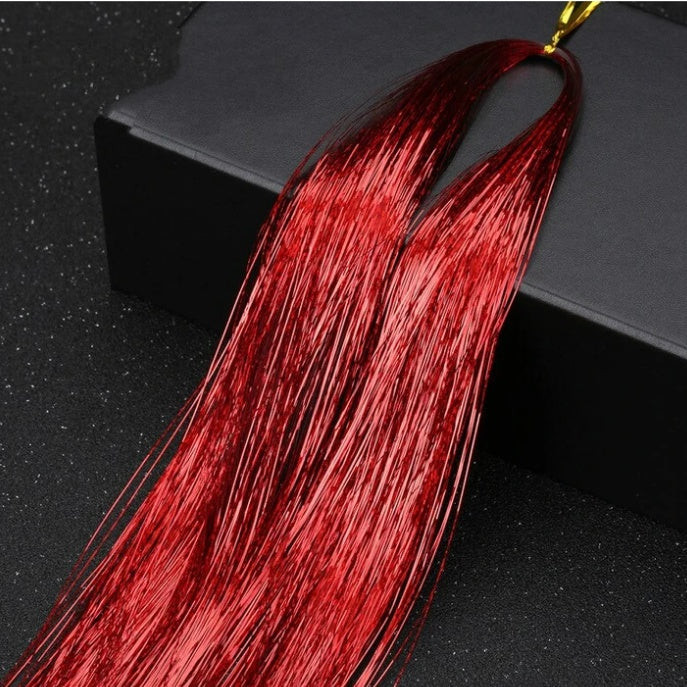 Sparkly Hair Tinsel Extensions – 100 Strands