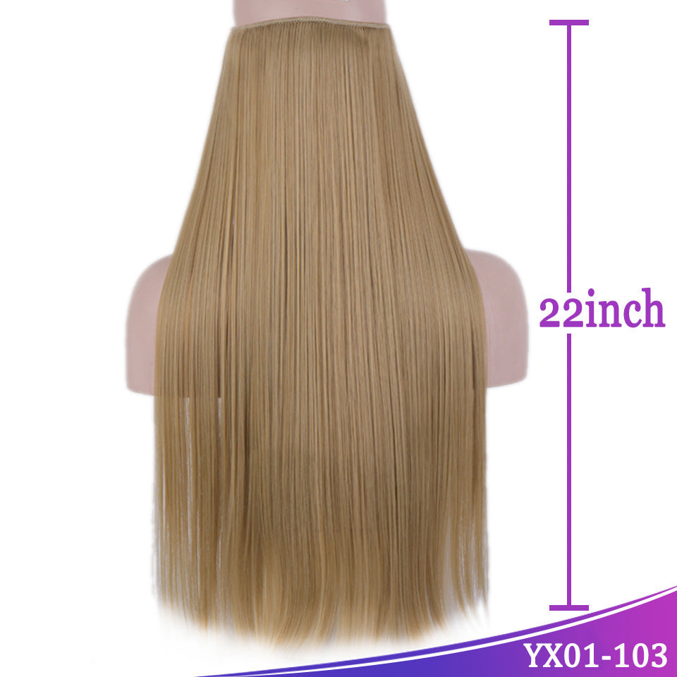 Fish Line Hair Weft – Seamless One-Piece Straight Extensions