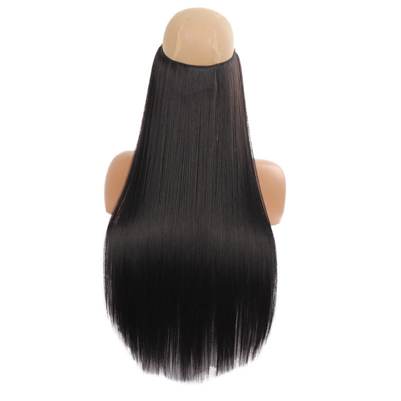 Fish Line Hair Weft – Seamless One-Piece Straight Extensions