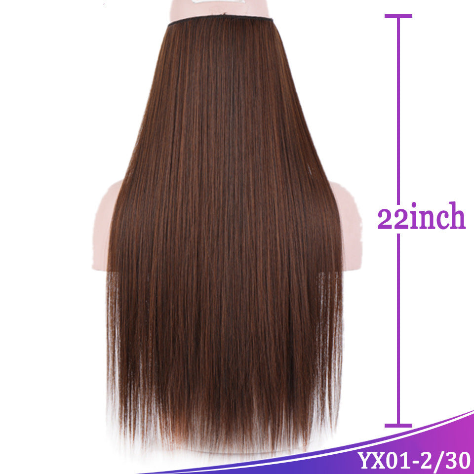 Fish Line Hair Weft – Seamless One-Piece Straight Extensions