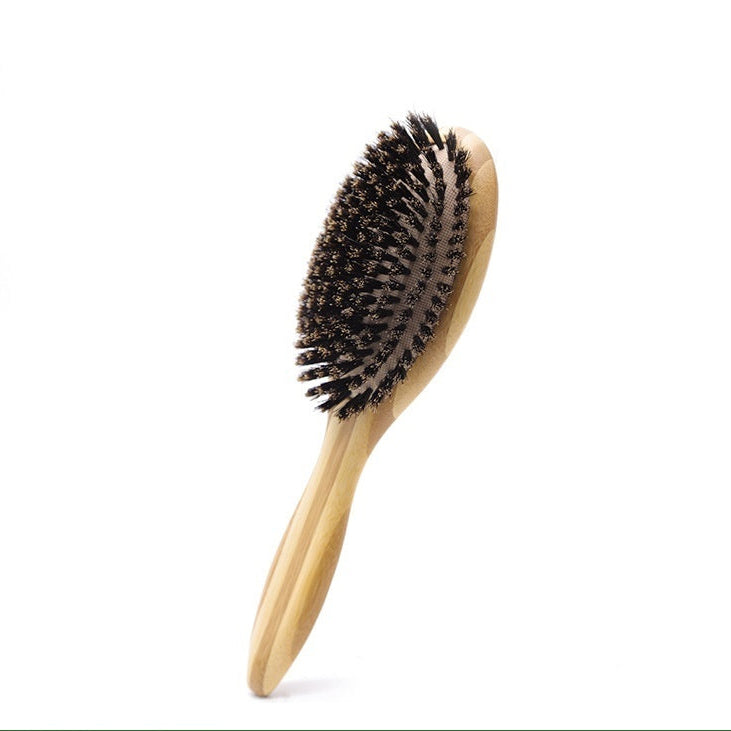 Wild Boar Bristle Hair Brush Cleaning Brush Airbag Straight Hair