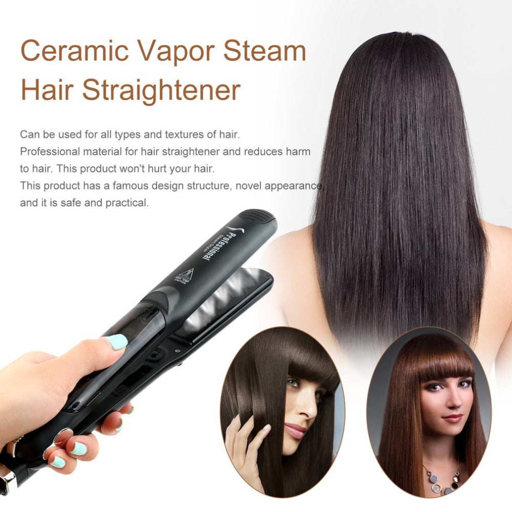 Professional Steam Flat Iron with Tourmaline Ceramic Plates