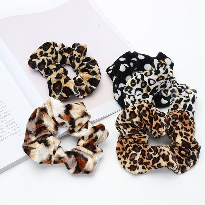 Vintage Leopard Hair Scrunchie