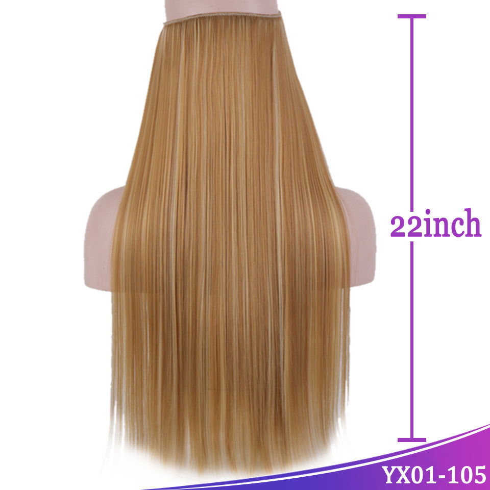 Fish Line Hair Weft – Seamless One-Piece Straight Extensions