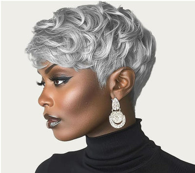 Short Curly Layered Wig – Human Hair