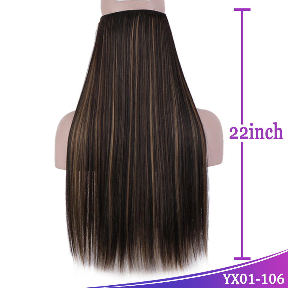 Fish Line Hair Weft – Seamless One-Piece Straight Extensions