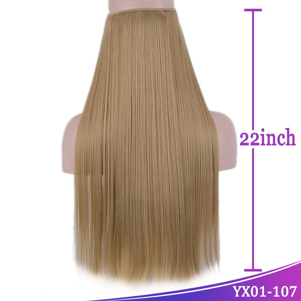 Fish Line Hair Weft – Seamless One-Piece Straight Extensions