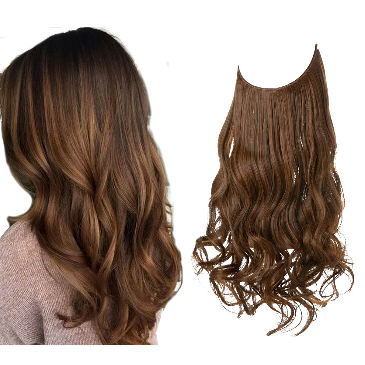 Long Curly Synthetic Wig – Matte Heat-Resistant Fiber
