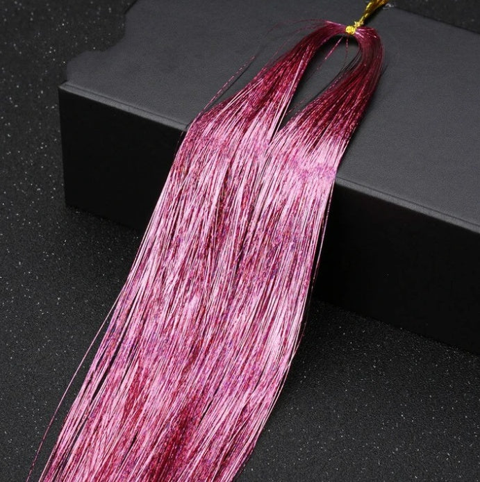 Sparkly Hair Tinsel Extensions – 100 Strands