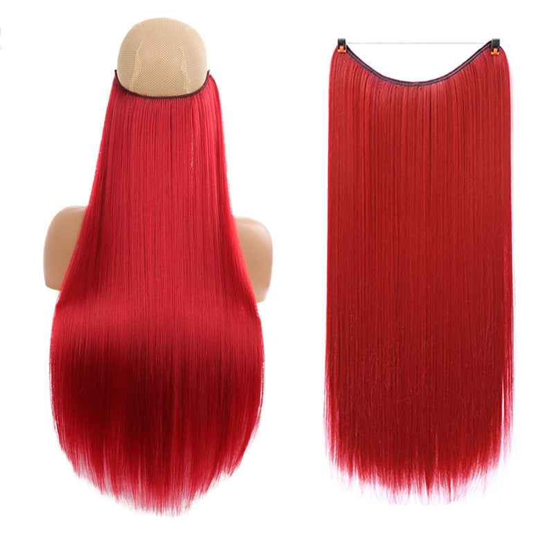 Fish Line Hair Weft – Seamless One-Piece Straight Extensions