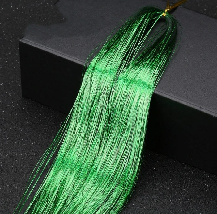 Sparkly Hair Tinsel Extensions – 100 Strands