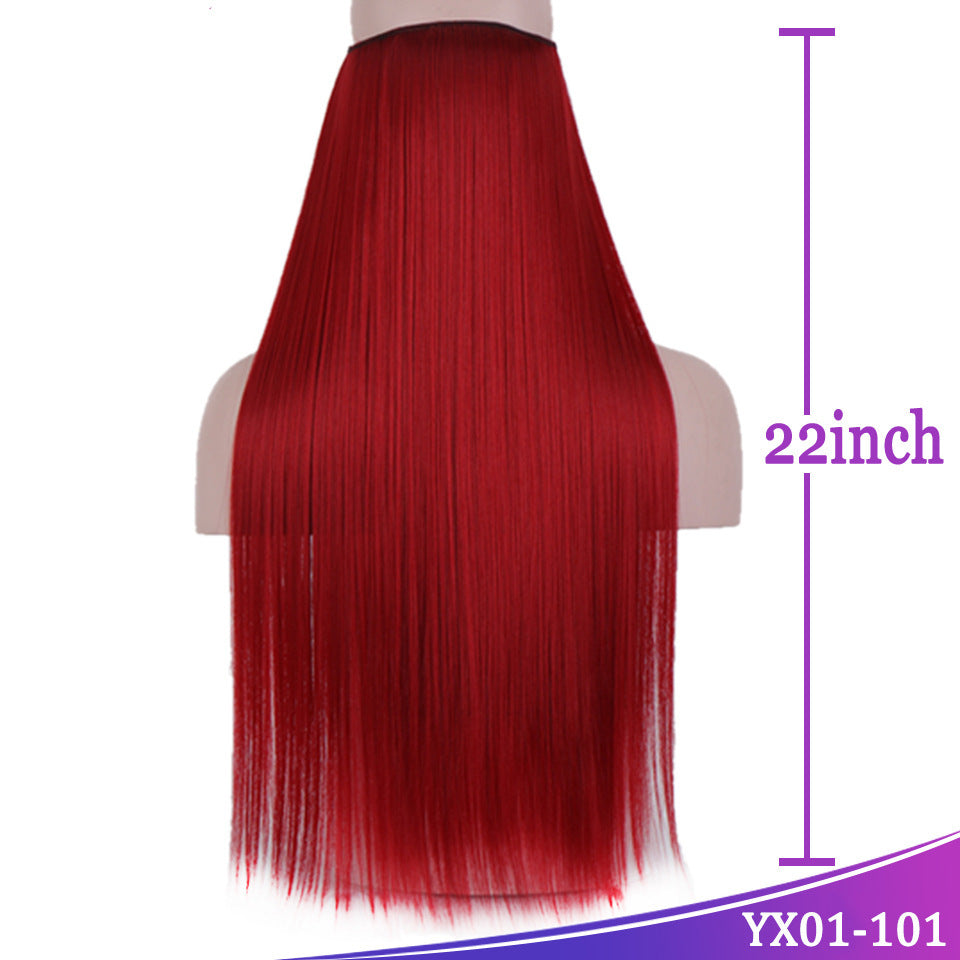 Fish Line Hair Weft – Seamless One-Piece Straight Extensions