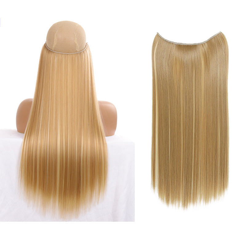Fish Line Hair Weft – Seamless One-Piece Straight Extensions