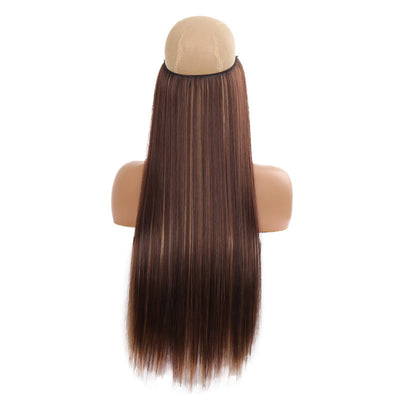 Fish Line Hair Weft – Seamless One-Piece Straight Extensions