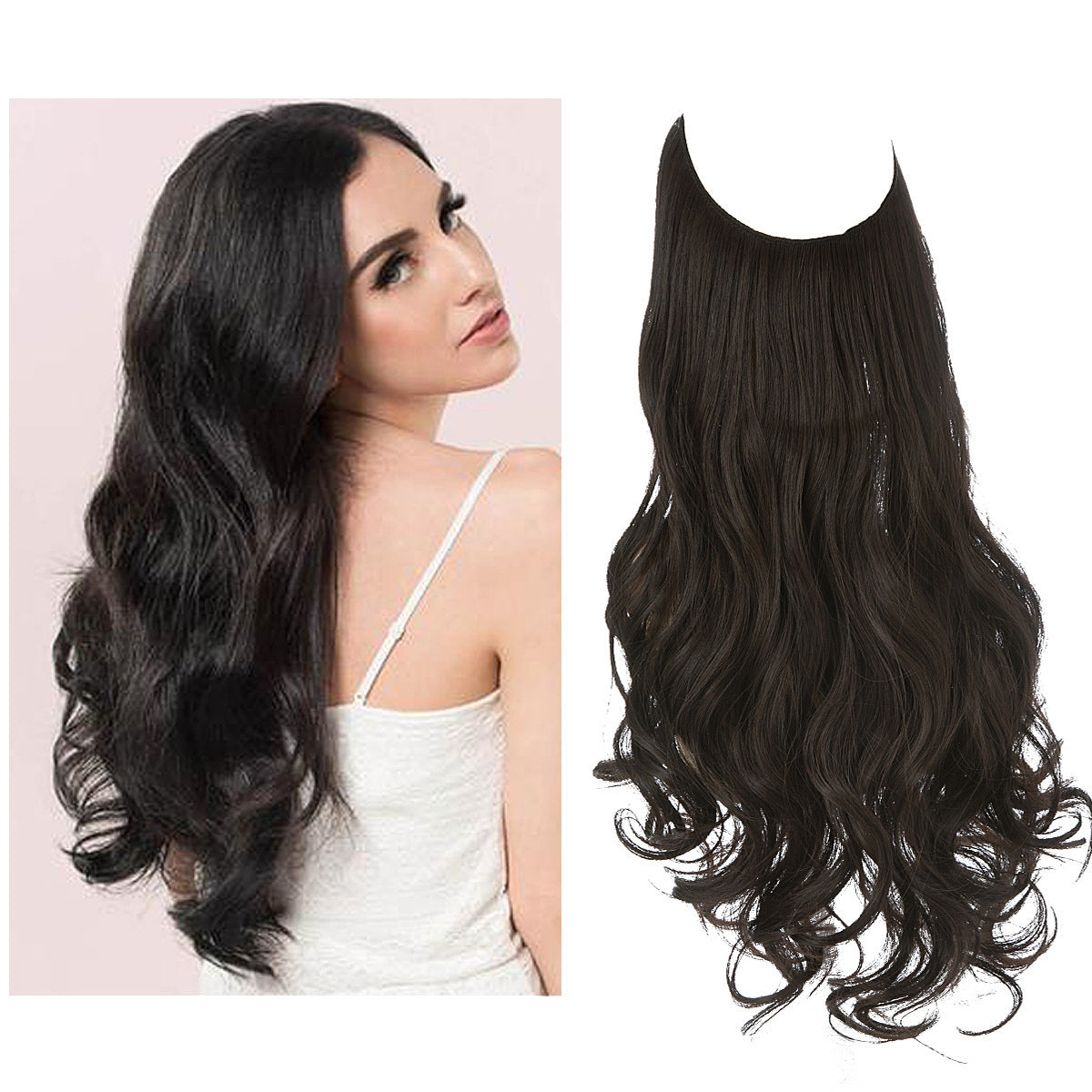 Long Curly Synthetic Wig – Matte Heat-Resistant Fiber