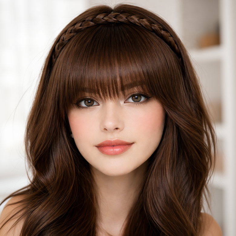 Bangs Wig for Women – Natural Look
