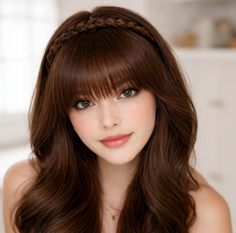 Bangs Wig for Women – Natural Look