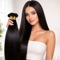 Straight Human Hair Extensions – Natural Look