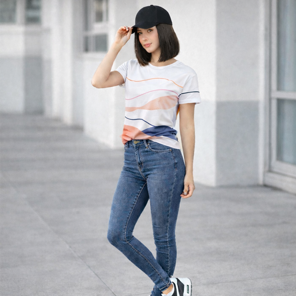Bob Cut Wig Hat with Built-In Cap