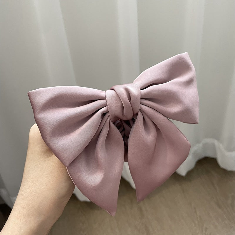 Satin Bow Hair Clip – French Style