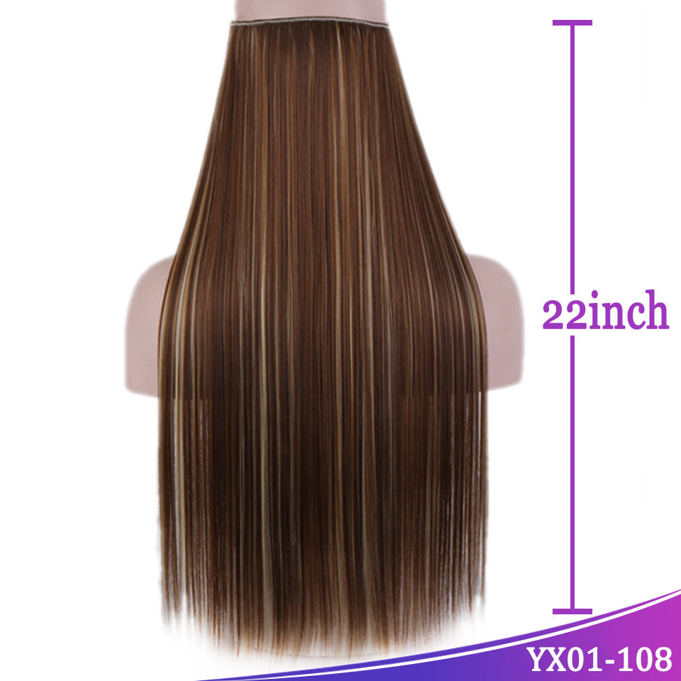 Fish Line Hair Weft – Seamless One-Piece Straight Extensions