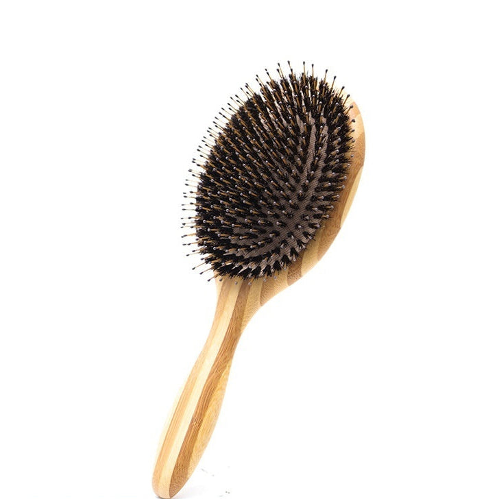 Wild Boar Bristle Hair Brush Cleaning Brush Airbag Straight Hair