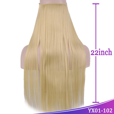 Fish Line Hair Weft – Seamless One-Piece Straight Extensions