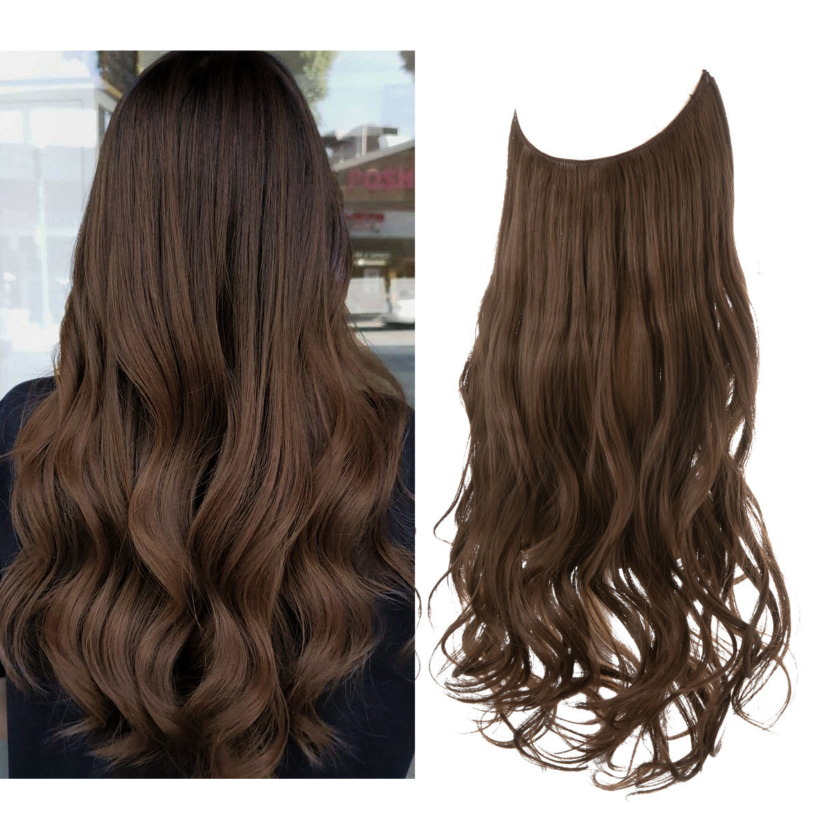 Long Curly Synthetic Wig – Matte Heat-Resistant Fiber