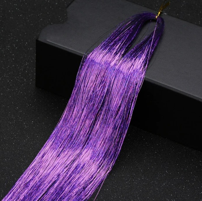 Sparkly Hair Tinsel Extensions – 100 Strands