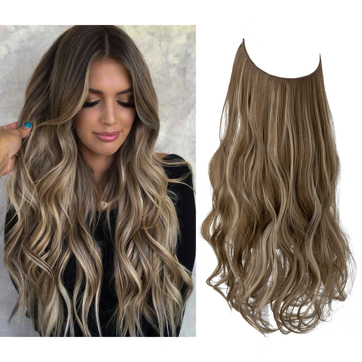 Long Curly Synthetic Wig – Matte High-Temp Fiber